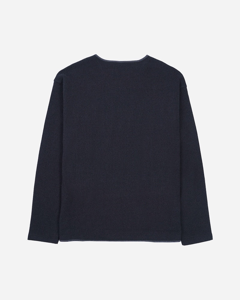 Foundation Long Sleeve Waffle Tee Black