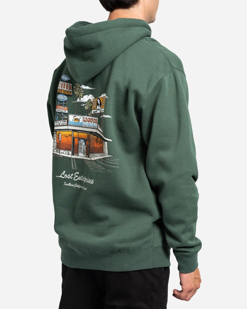 Surf Liquor Heavy Hoodie Alpine Green