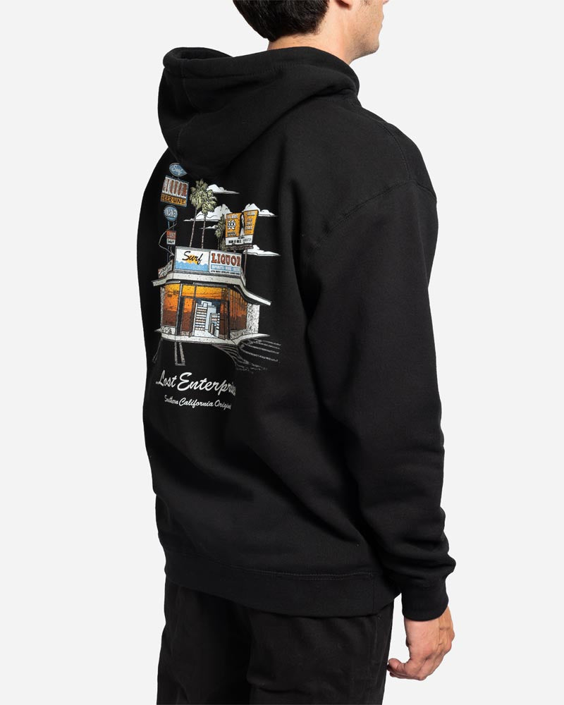 Surf Liquor Heavy Hoodie Black