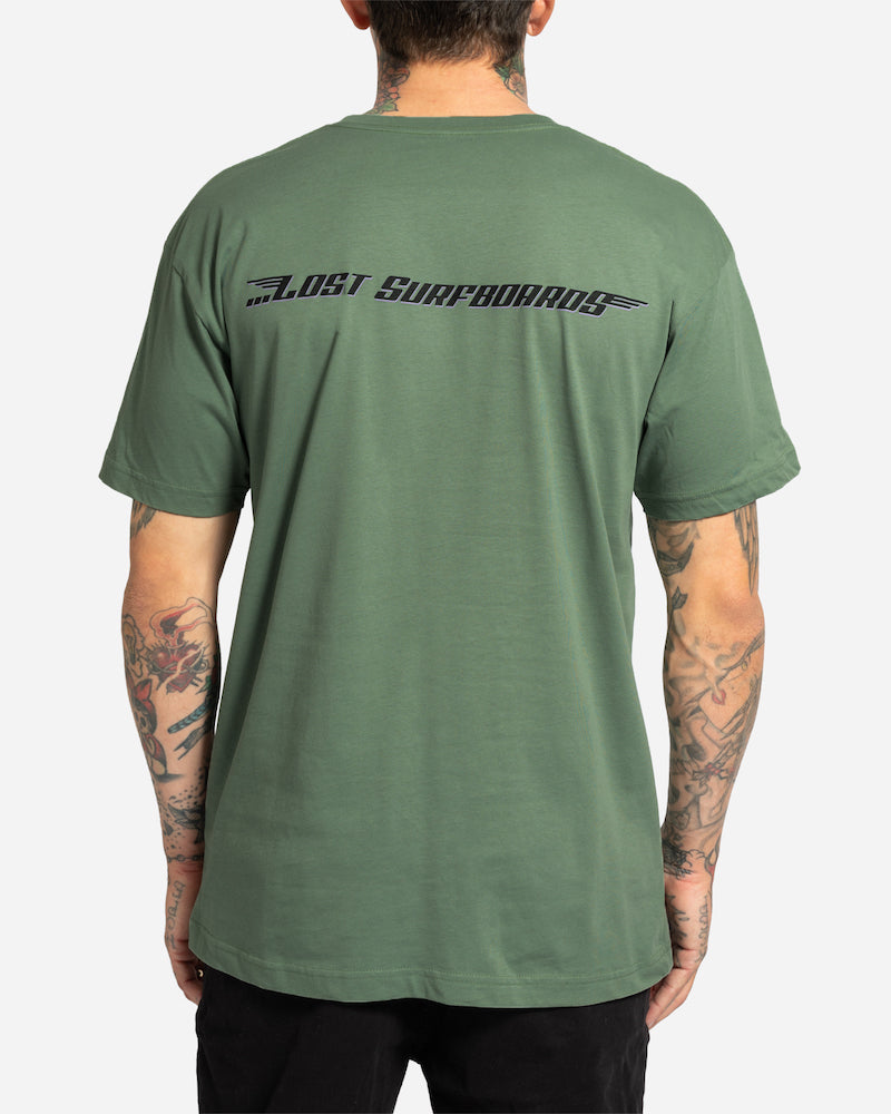 Lost Surfboards Tee Moss Green