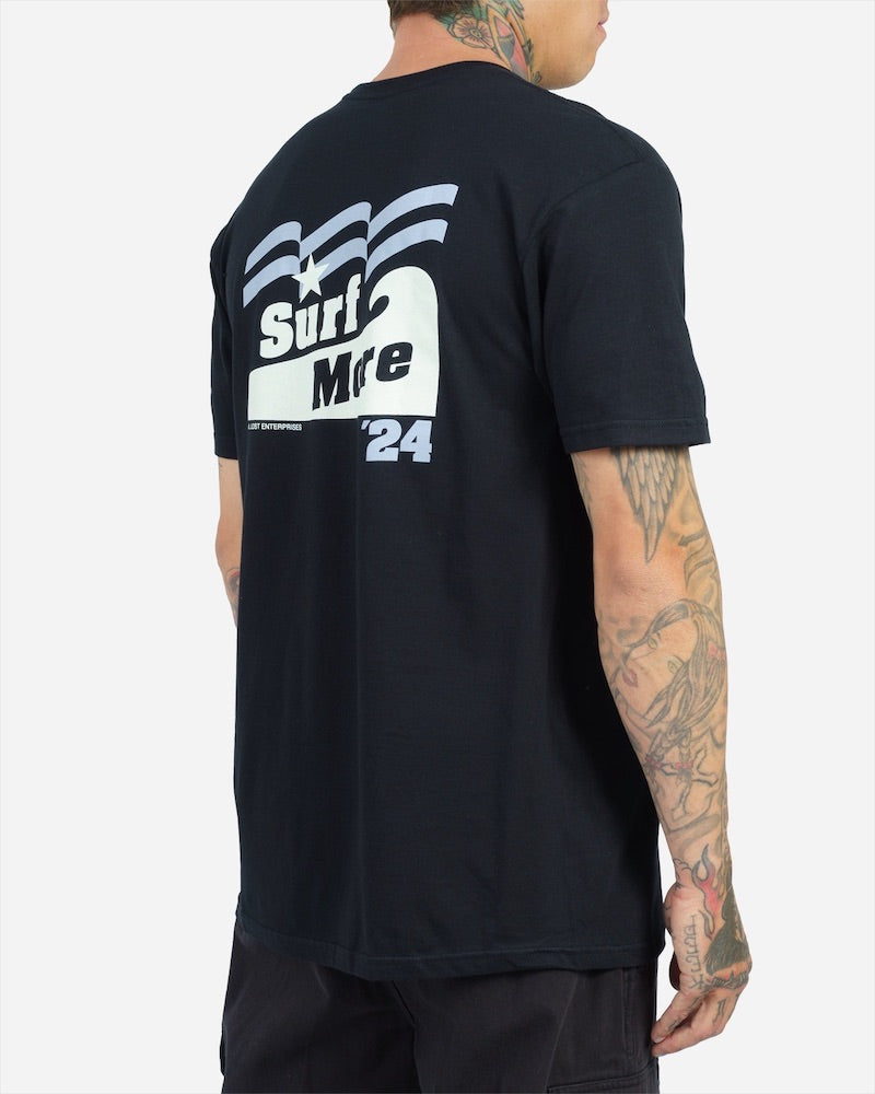 Surf More Tee Black
