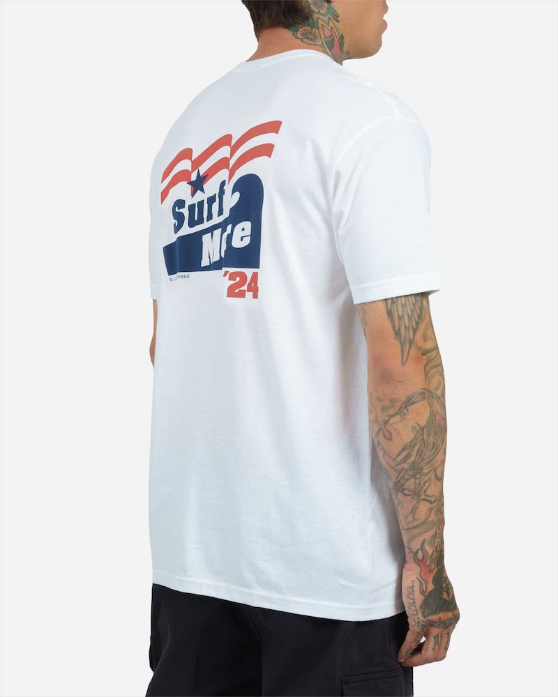 Surf More Tee White