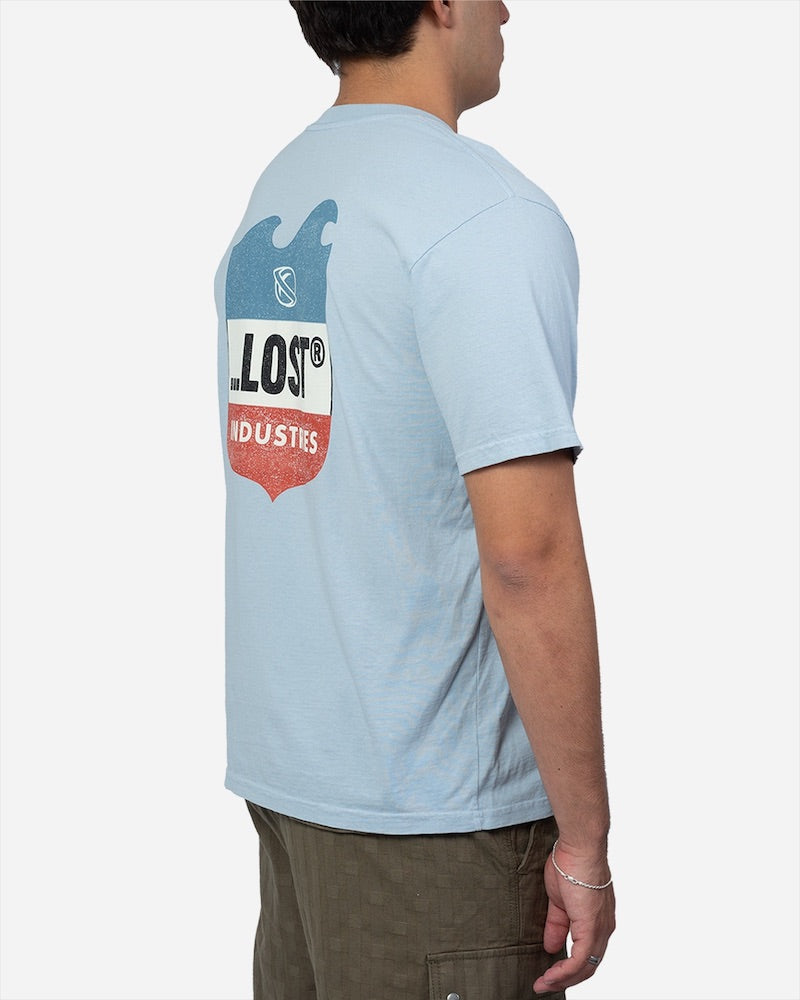 Emblem Boxy Tee Blue Mist
