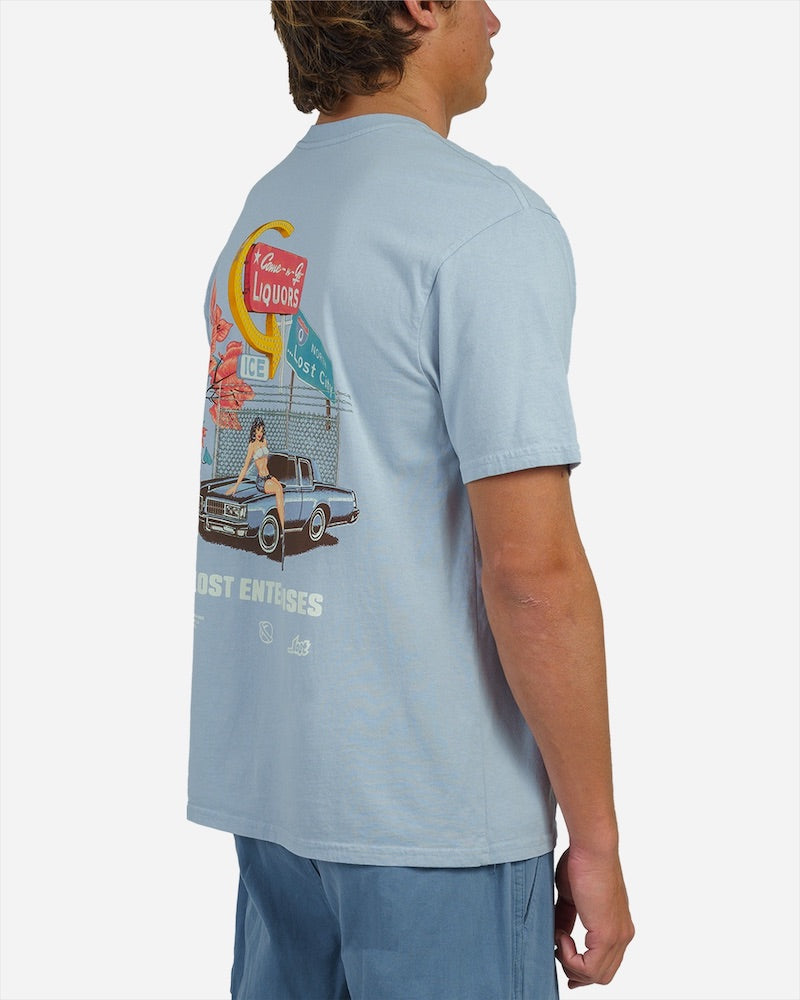 Lost City Boxy Tee Blue Mist