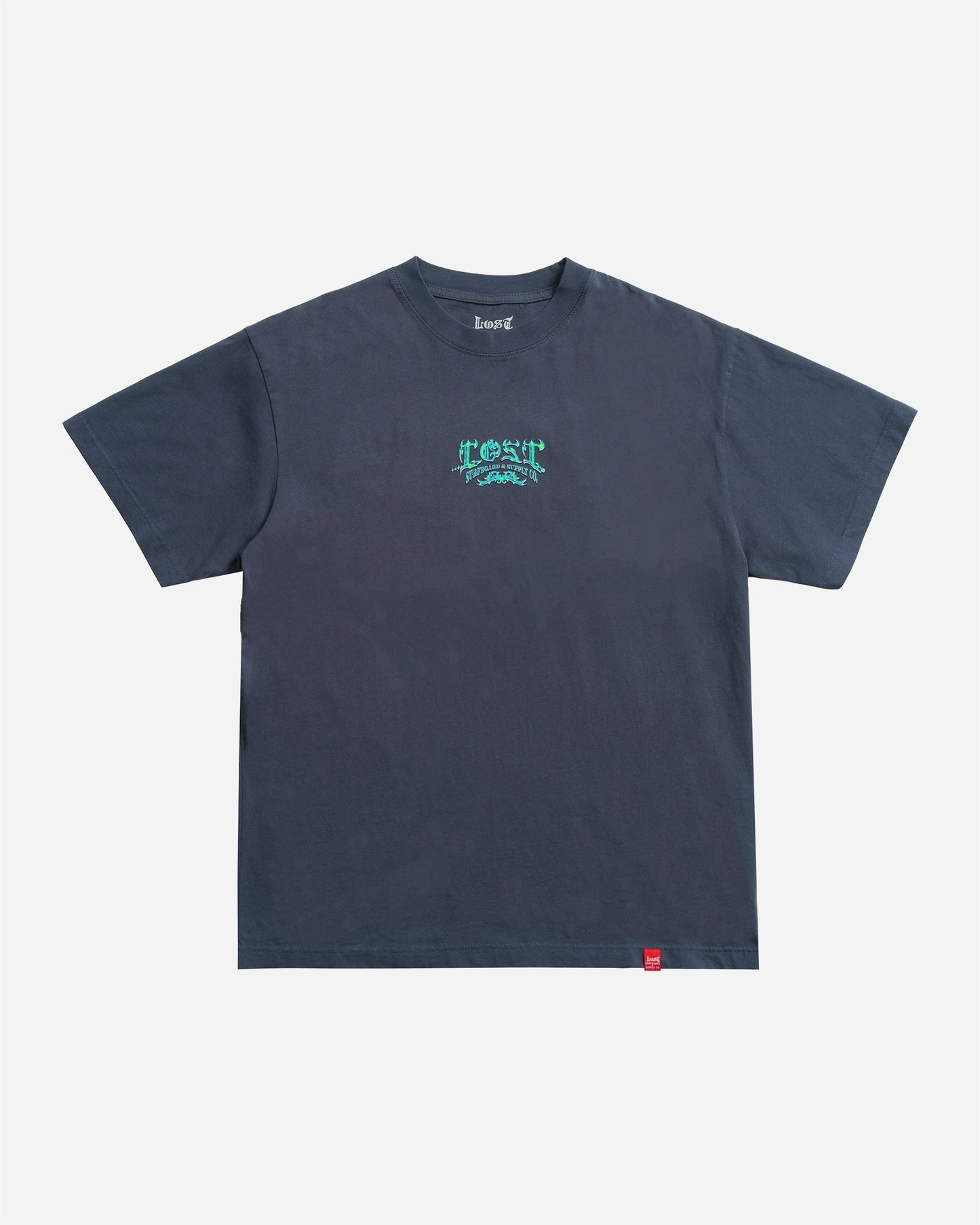 Arched Gnarly Logo Boxy Tee Navy
