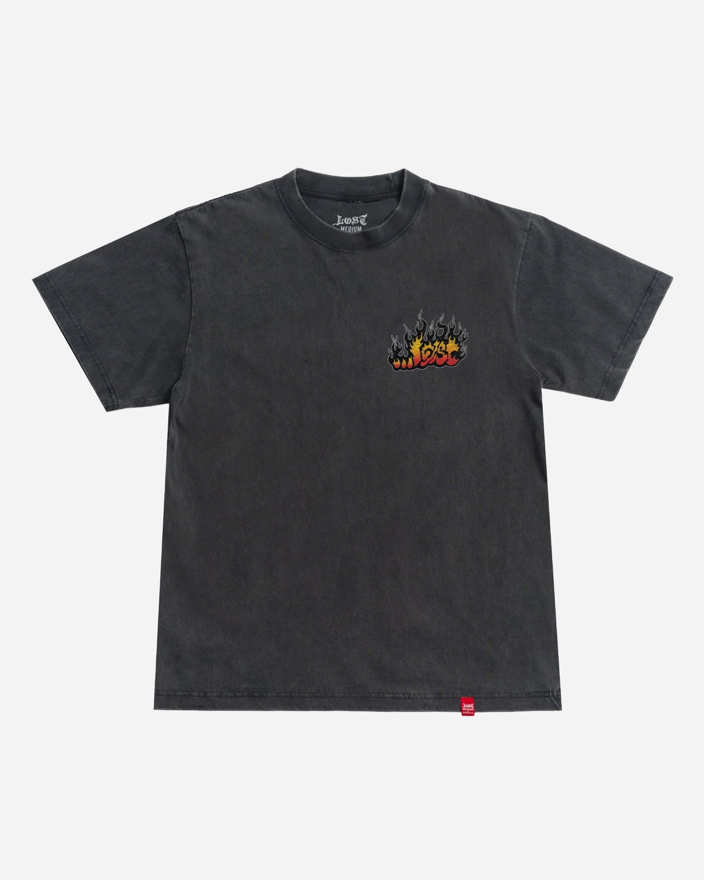 Flame Lam Boxy Tee Vintage Black