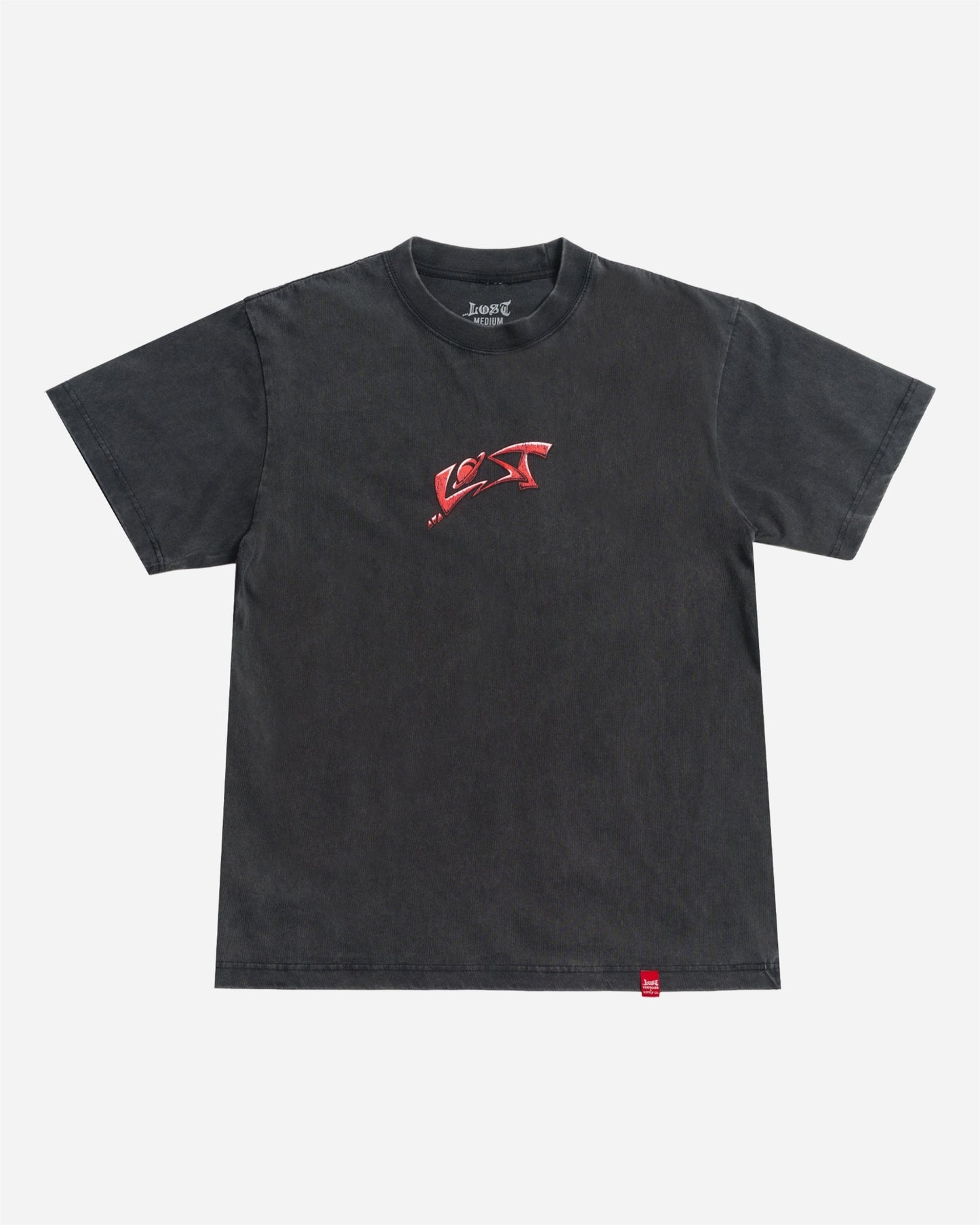 Spiraling Boxy Tee Vintage Black