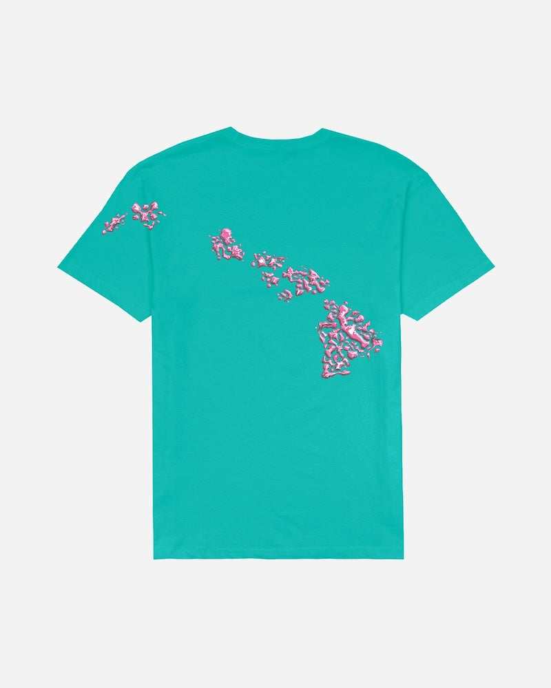 Liquid Metal Vintage Dye Tee Ultra Cyan