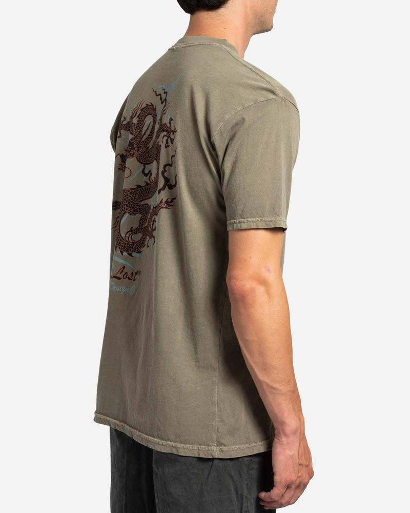 Sea Dragon Vintage Dye Tee Dark Military Green