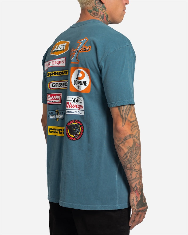 Burnout Vintage Dye Tee Provincial Blue