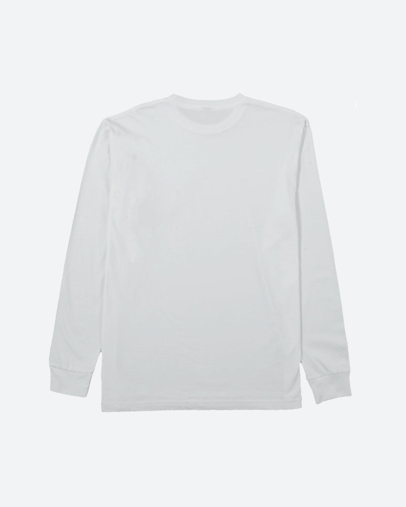Team Lost Long Sleeve Tee White With Cyan