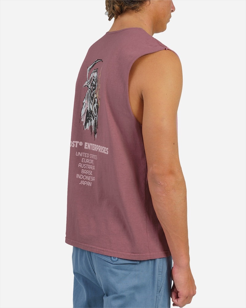 Vagrant Cut Off Tee Mauve
