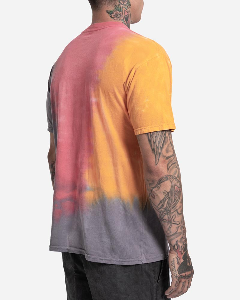 Vertical Wash Tee Grey Tie Dye