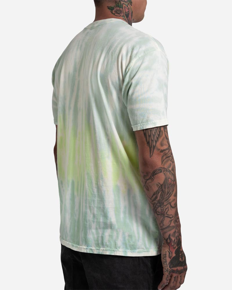 Depths Wash Tee Bleached Aqua Tie Dye
