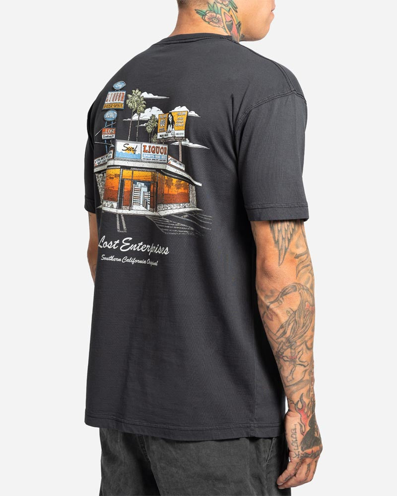 Surf Liquor Tee Vintage Black