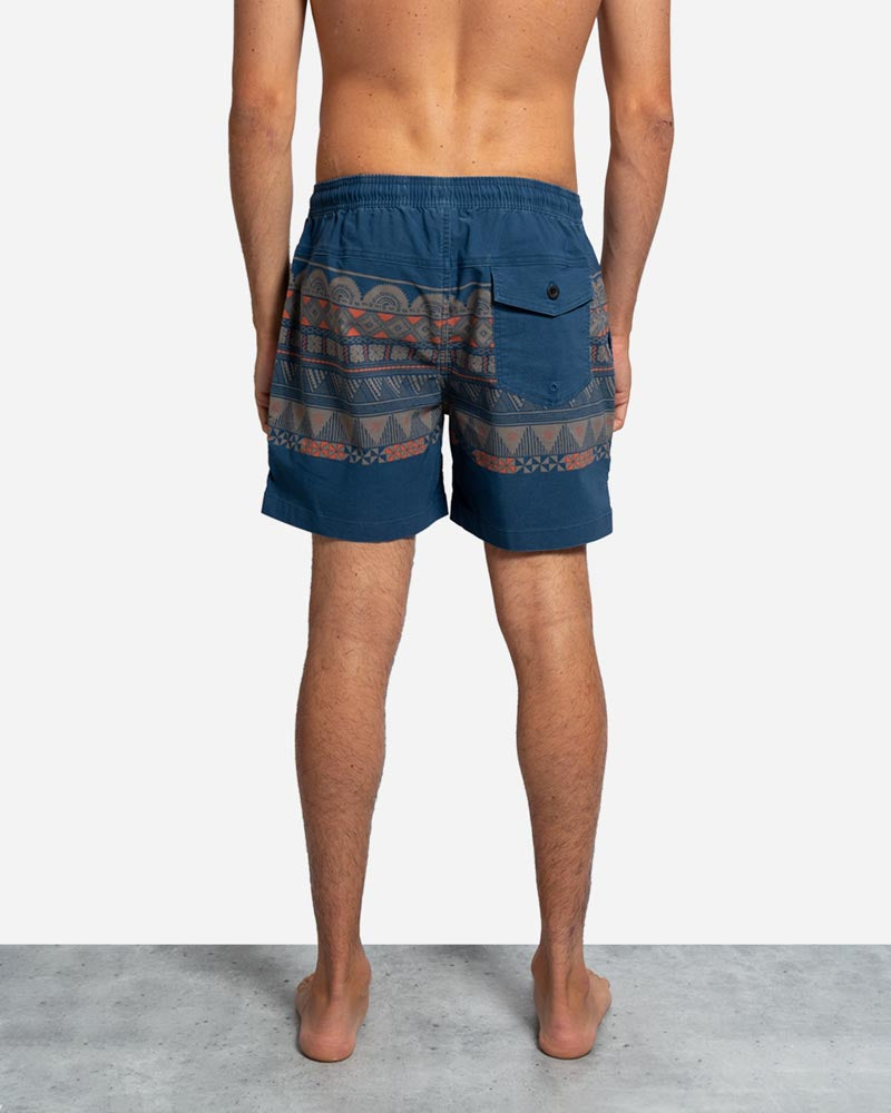 Prism Beachshort Geo Stripe Indigo Blue