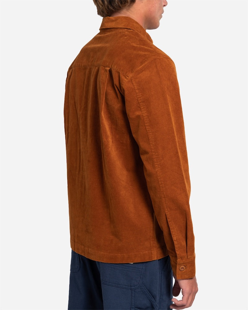 Wingman Cord Long Sleeve Woven Caramel