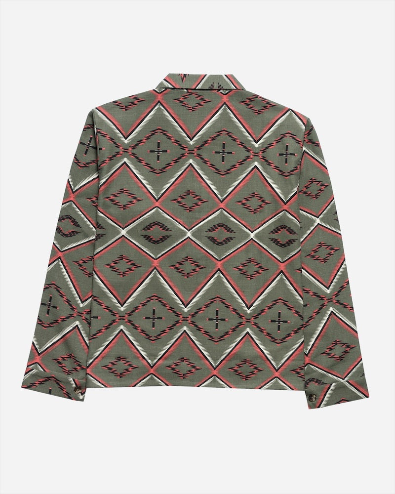 Serape Long Sleeve Woven Dusty Olive