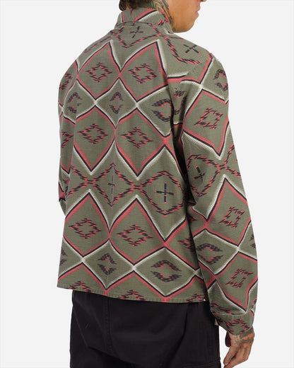 Serape Long Sleeve Woven Dusty Olive