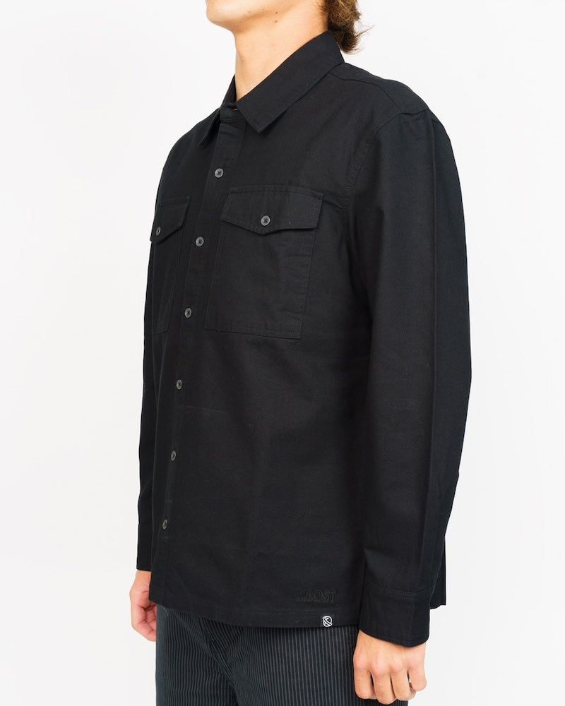 Slacker Long Sleeve Woven Black
