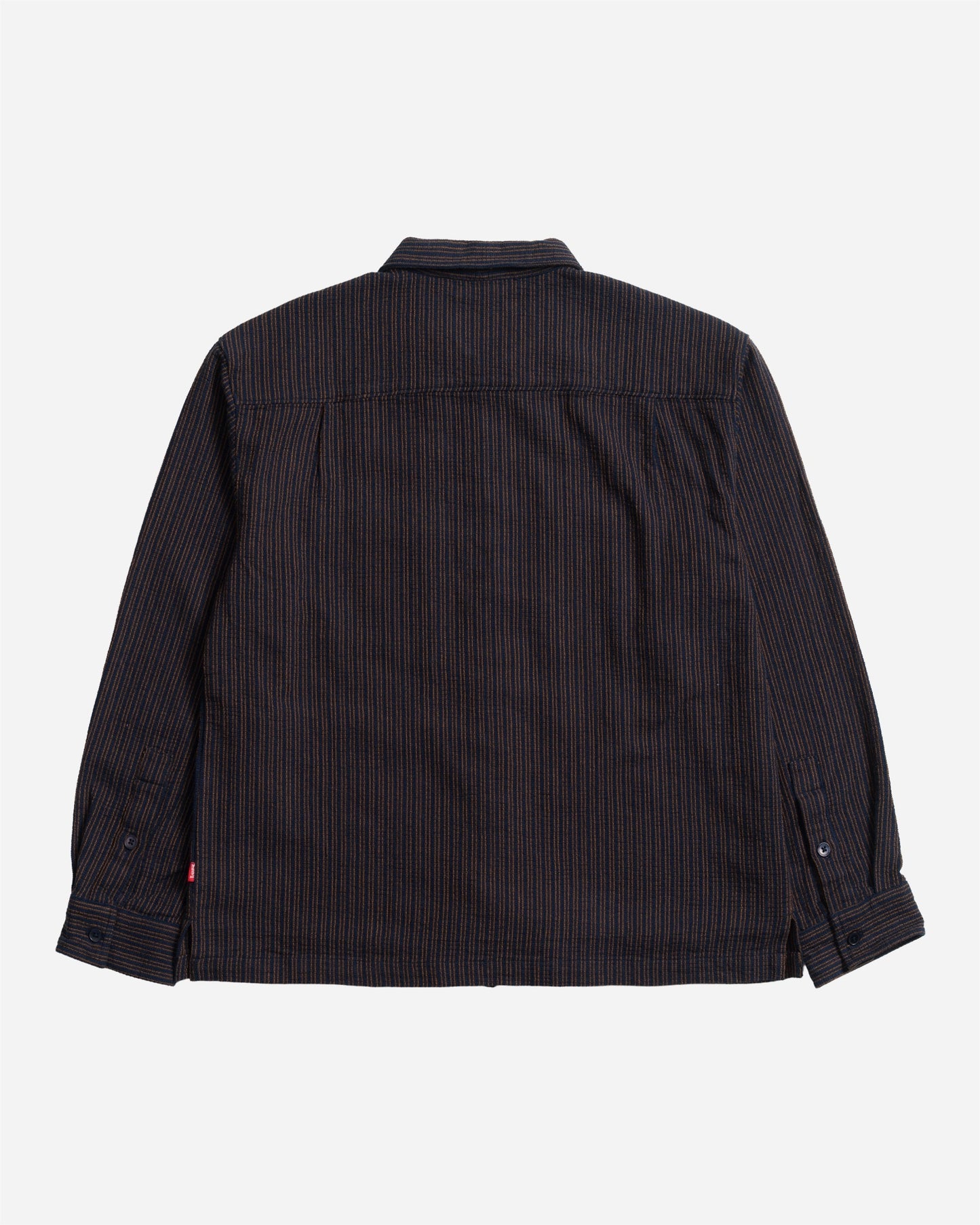 Crawler Long Sleeve Woven Indigo