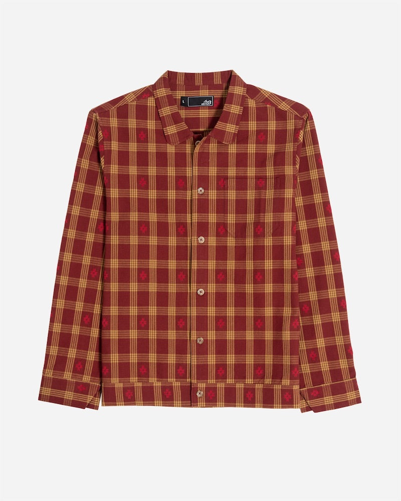 Pacific Flannel Overshirt Maroon