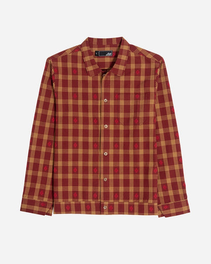 Pacific Flannel Overshirt Maroon