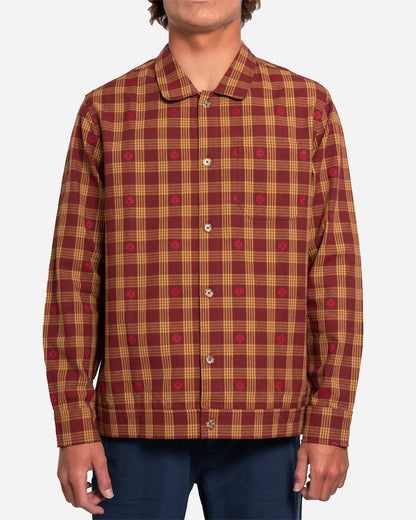 Pacific Flannel Overshirt Maroon