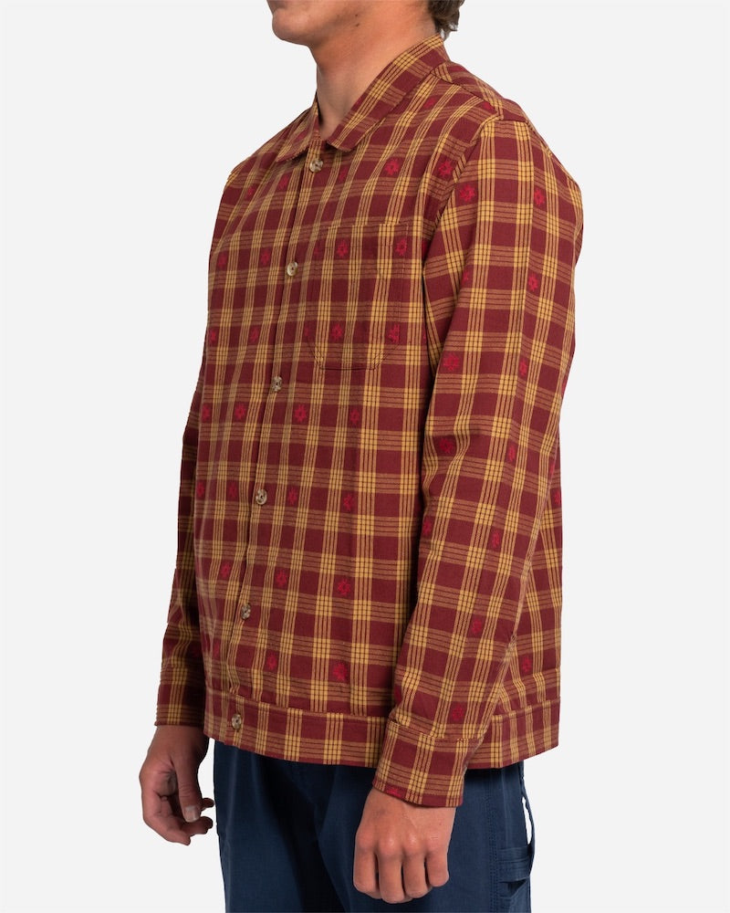 Pacific Flannel Overshirt Maroon