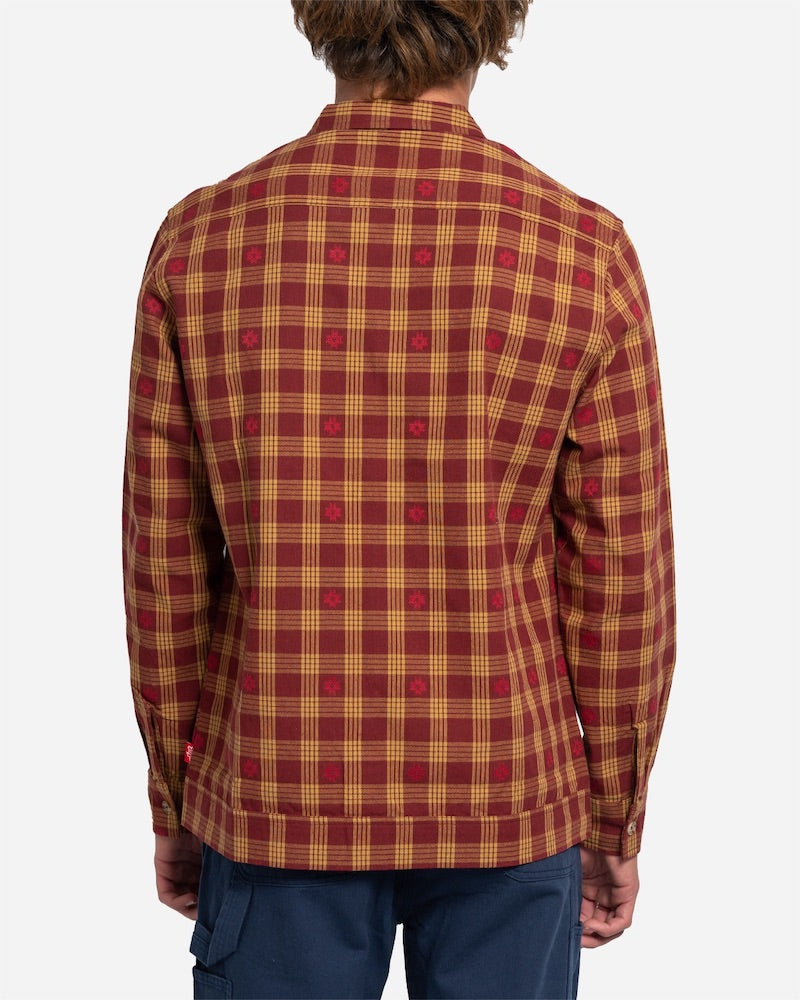 Pacific Flannel Overshirt Maroon