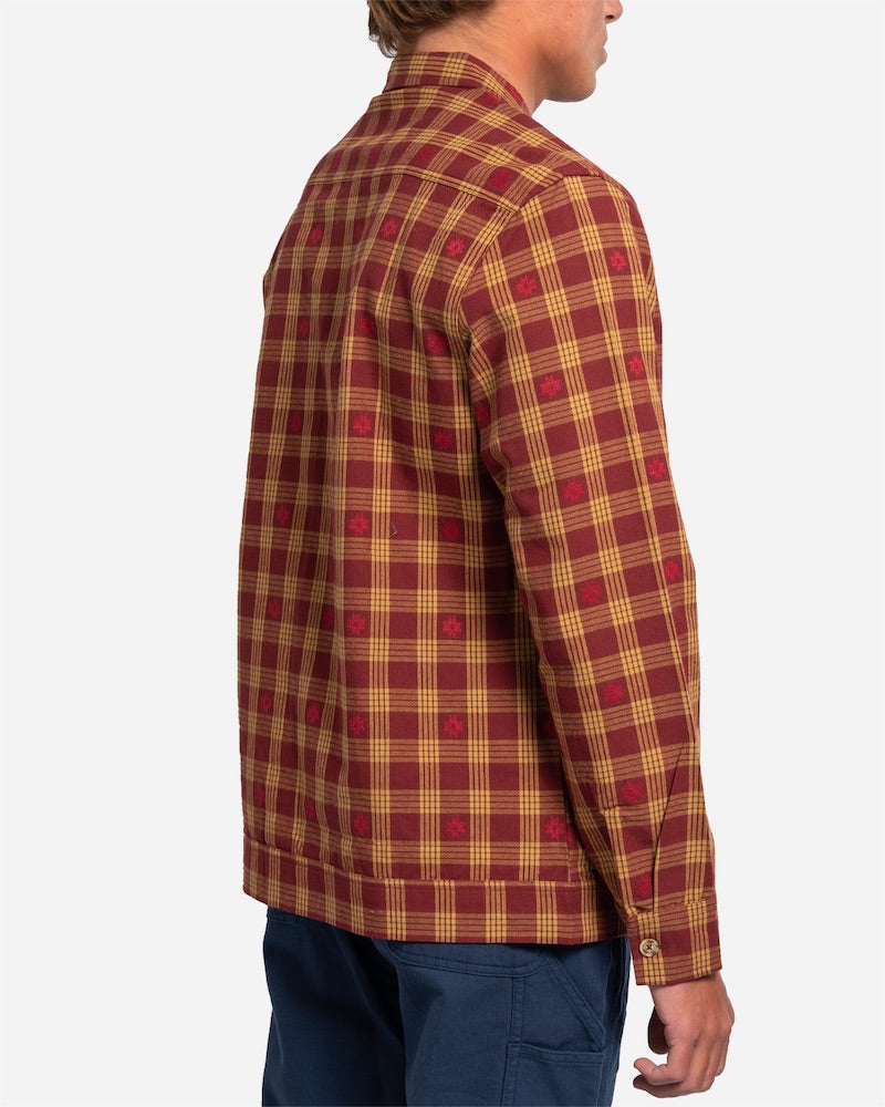 Pacific Flannel Overshirt Maroon