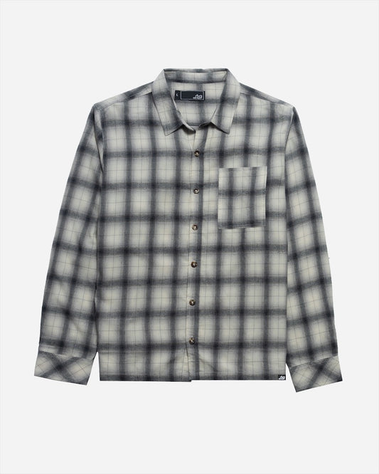 Rowdy Long Sleeve Woven Plaid Oatmeal