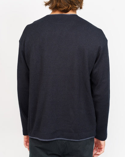 Foundation Long Sleeve Waffle Tee Black