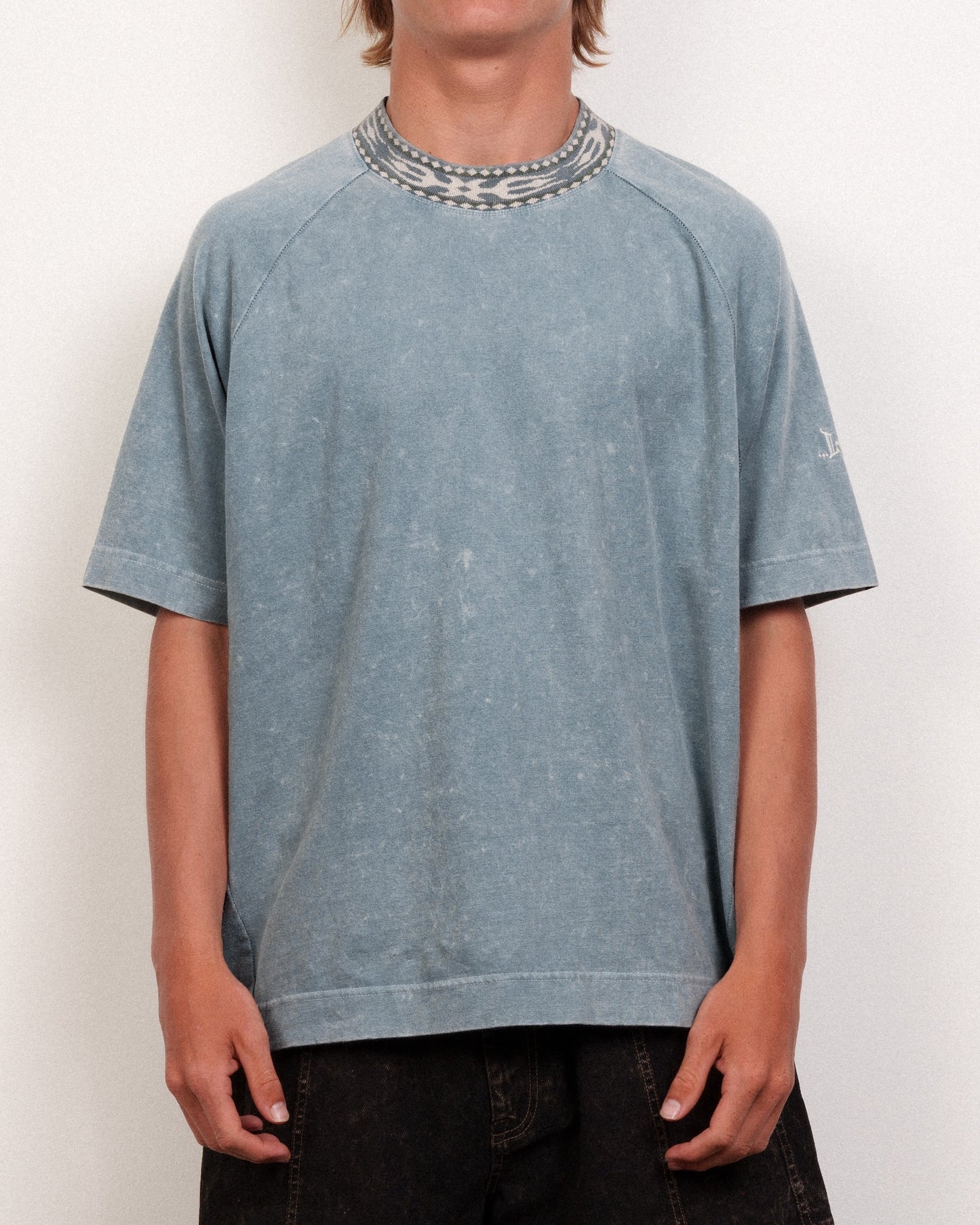 Buster Crew Tee Steel Blue