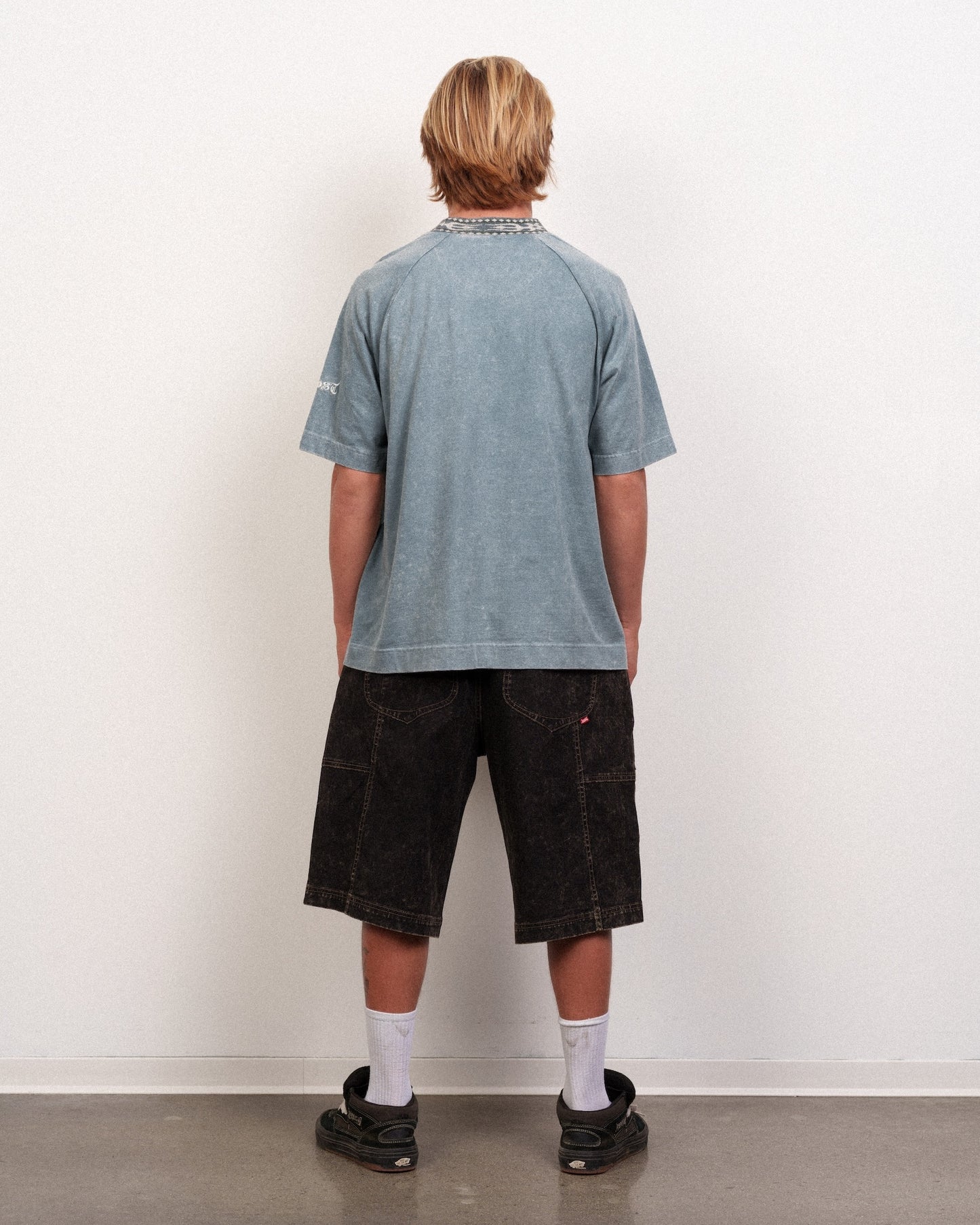 Buster Crew Tee Steel Blue