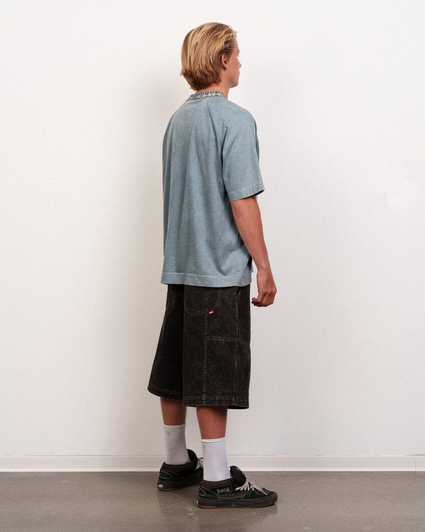 Buster Crew Tee Steel Blue