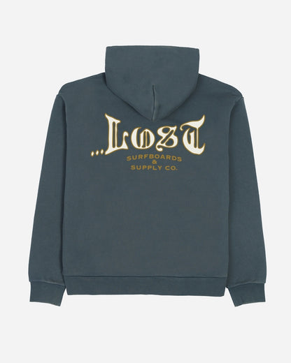 Enigma Zip Heavy Hoodie Slate Blue