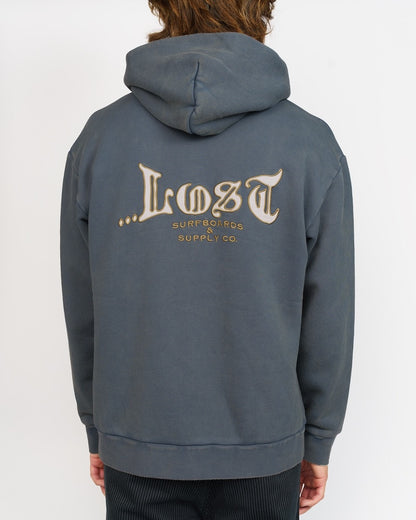 Enigma Zip Heavy Hoodie Slate Blue