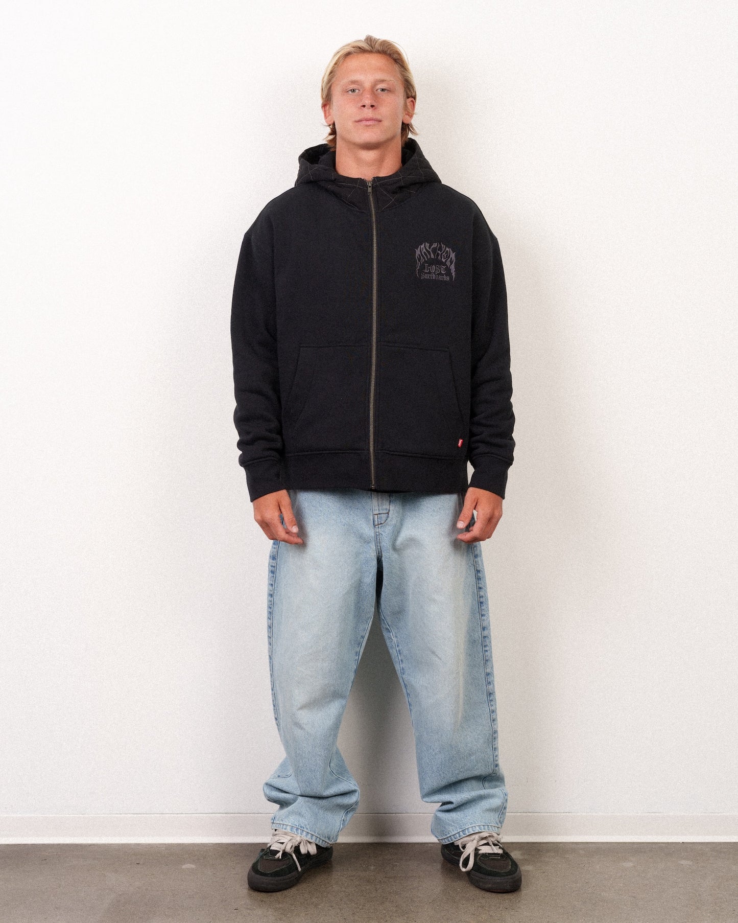 Mayhem Shacket Heavy Zip Hood Black