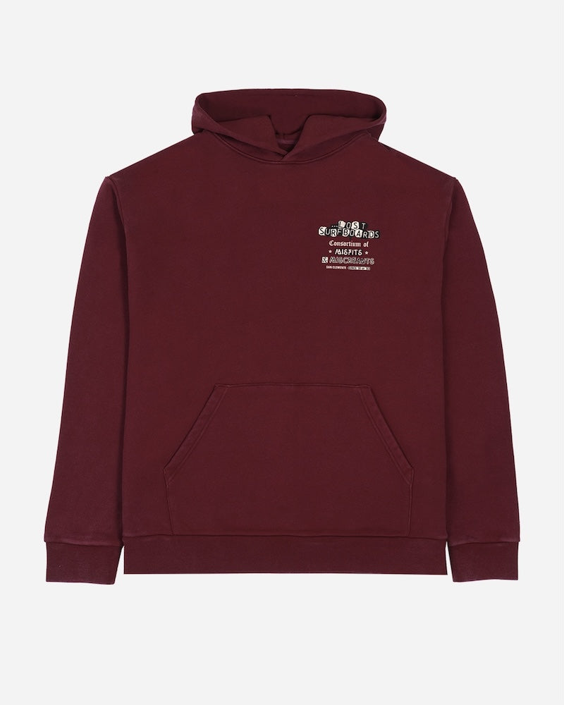 Outcast Heavy Hoodie Burgundy