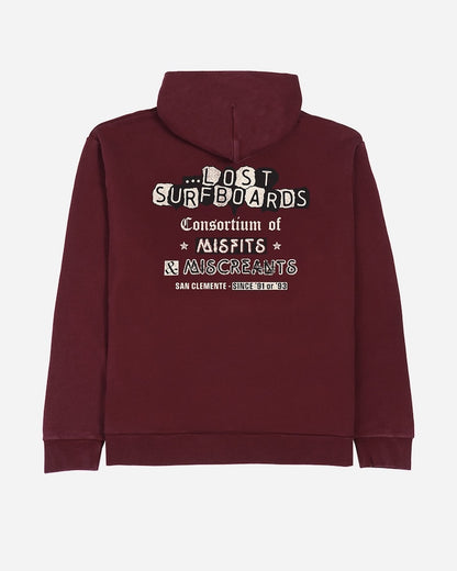 Outcast Heavy Hoodie Burgundy