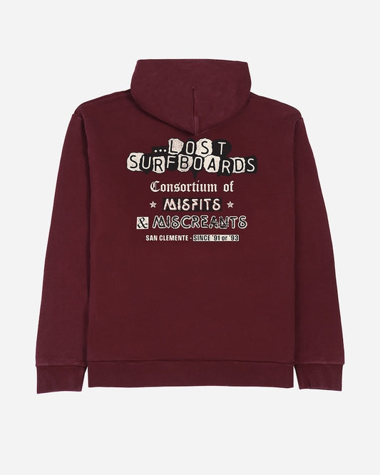Outcast Heavy Hoodie Burgundy