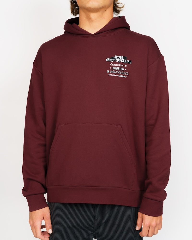 Outcast Heavy Hoodie Burgundy