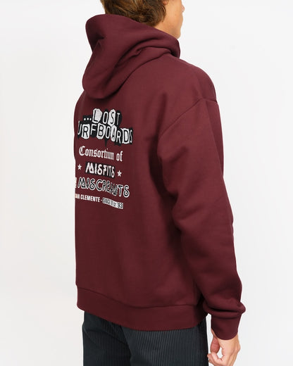 Outcast Heavy Hoodie Burgundy