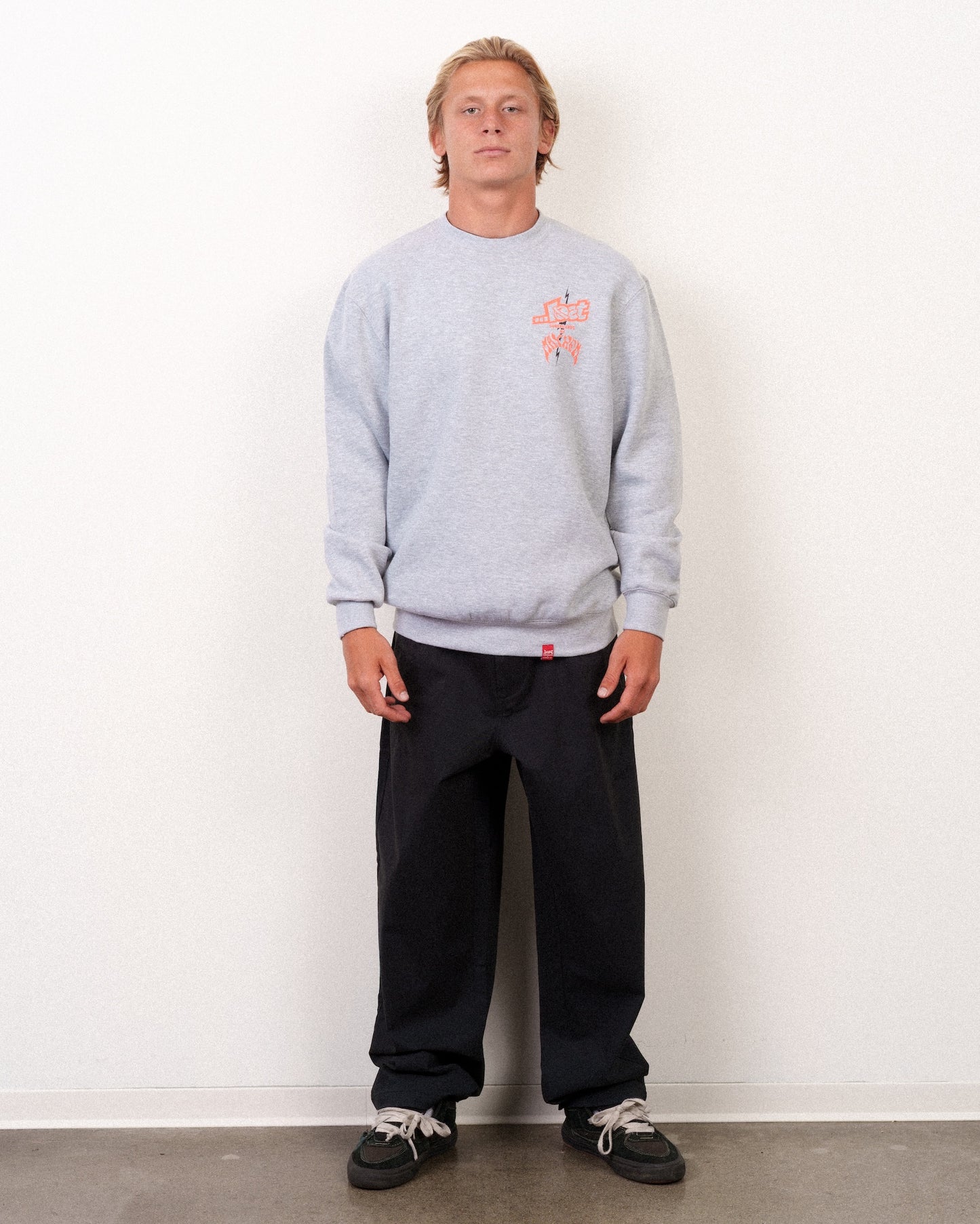 Mayhem Bolts Crewneck Heather Grey