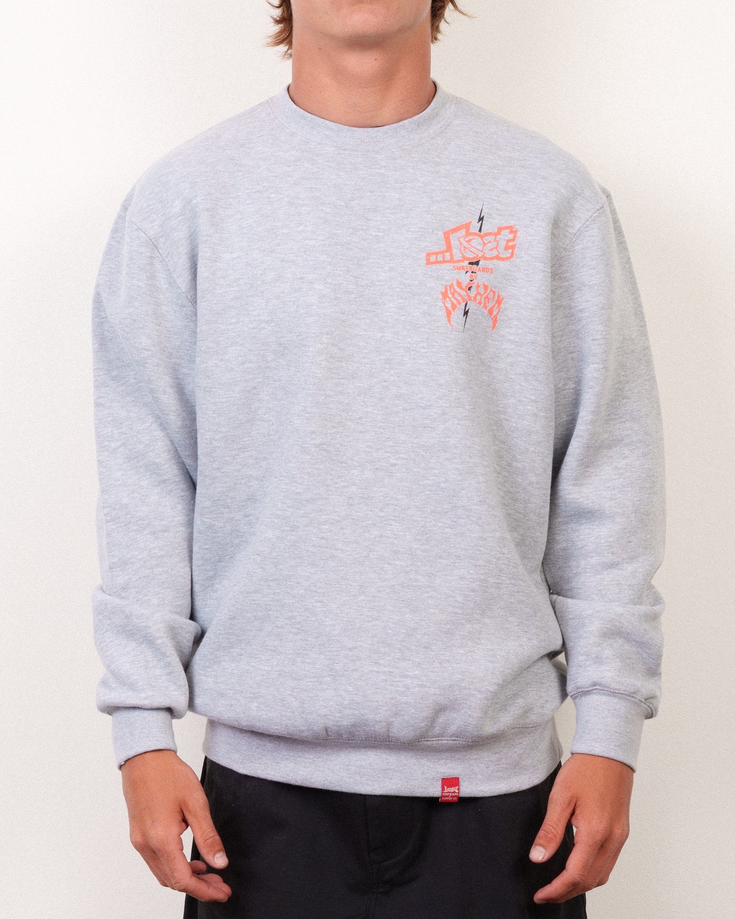 Mayhem Bolts Crewneck Heather Grey