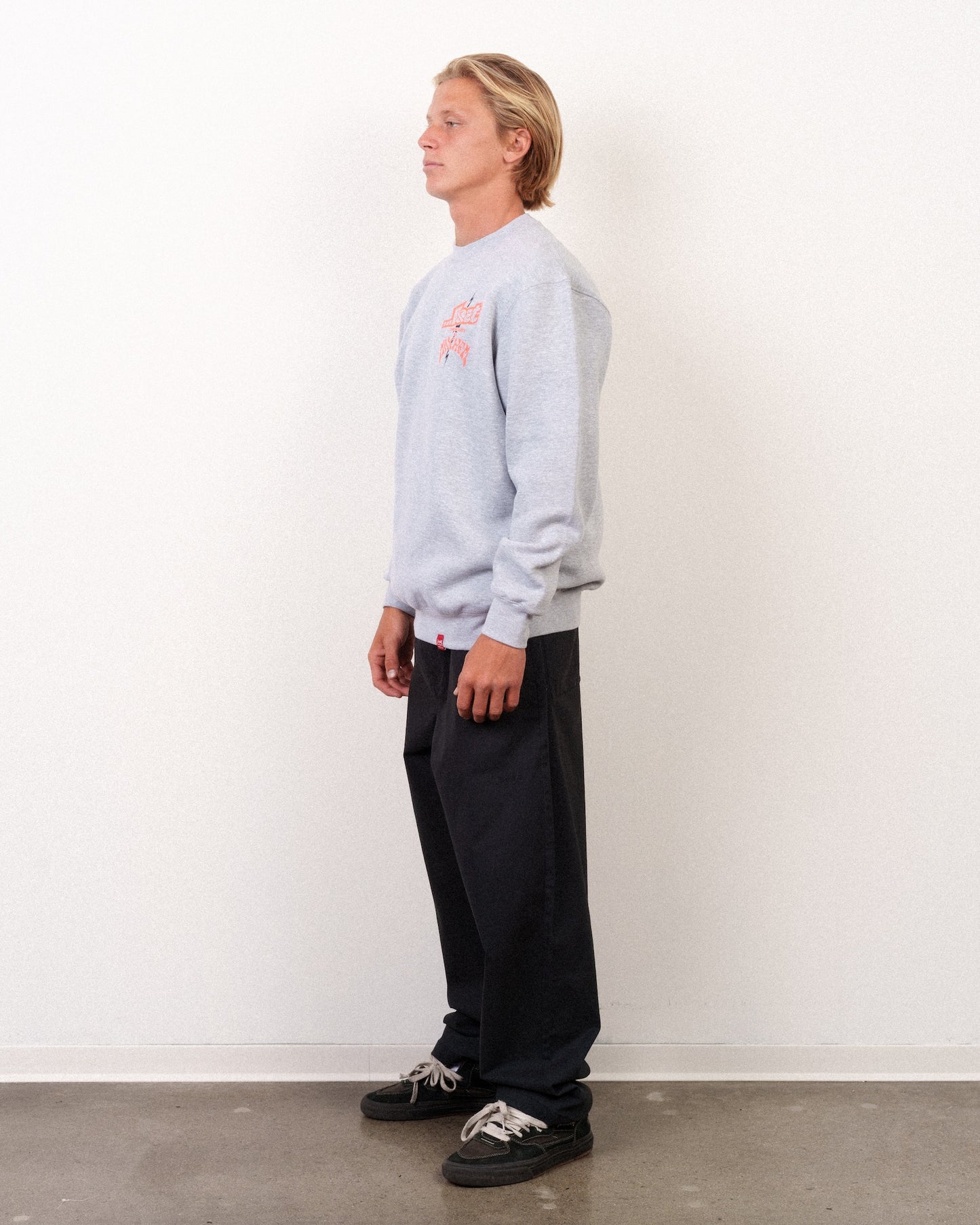 Mayhem Bolts Crewneck Heather Grey