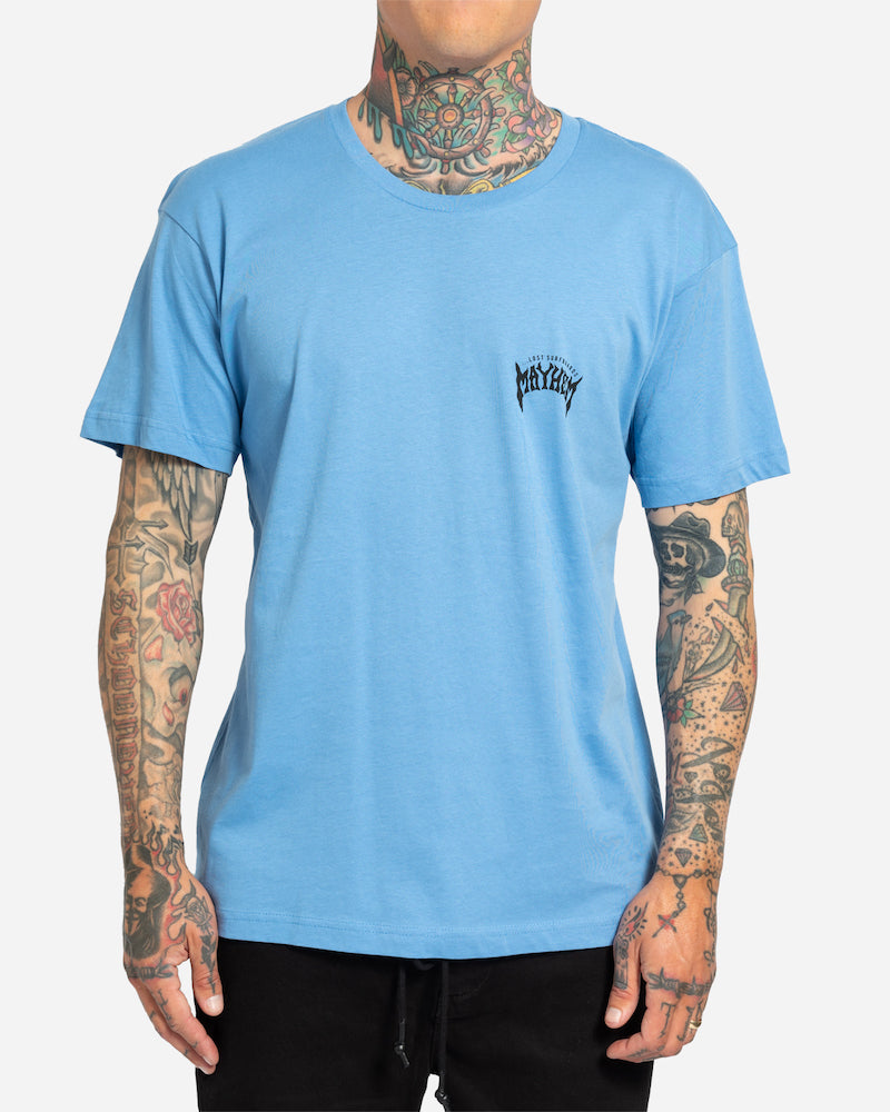 Mayhem Designs Tee Coastal Blue