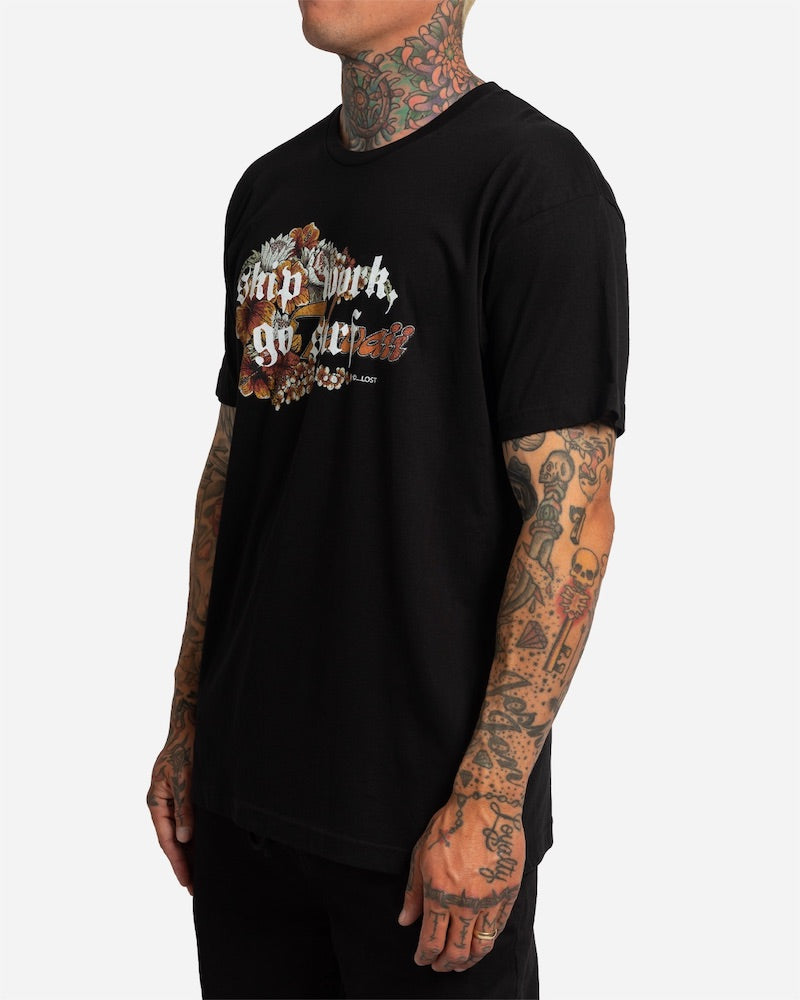 Skip Work Tee Black