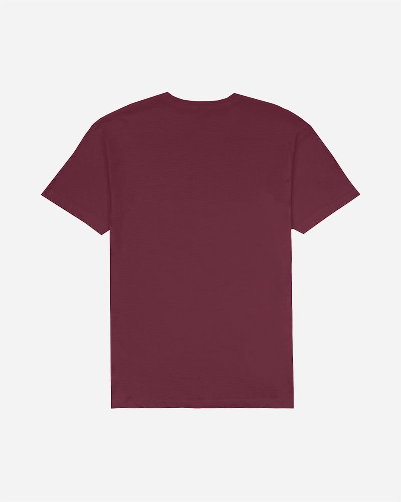 Wave Skull Tee Maroon